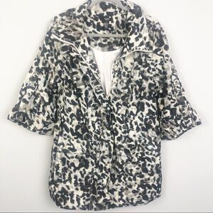 ALFANI | Casual Leopard Jacket Windbreaker Coat Women’s Plus Size 1X